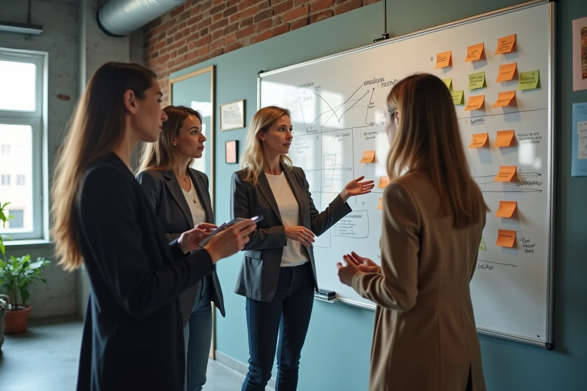 Groupe de professionnels lors d